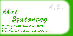 abel szalontay business card